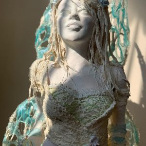 ‘Ondine’ Water Sprite Mixed Media Unique Sculpture 31cm