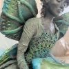 Unique Sitting Fairy Trinket Dish/Crystal Holder Green - Image 2