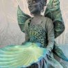 Unique Sitting Fairy Trinket Dish/Crystal Holder Green - Image 4