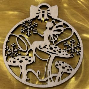 Fairy & Toadstools Bauble Blank (Laser Cut)