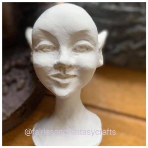 Hand made Plaster Fairy head for crafting