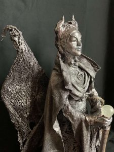 Maleficent style tree topper/standing figure 36cm