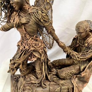 Unique handcrafted sculpture “Until Forever Falls Apart” Fairies