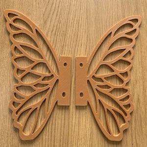 Fairy Wing1 (inc Flat Bracket for fixing) 3D Print