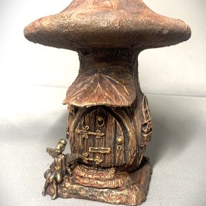 Upcycled Fairy Toadstool House and Fairy