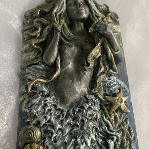 Unique decorative mermaid wall plaque.